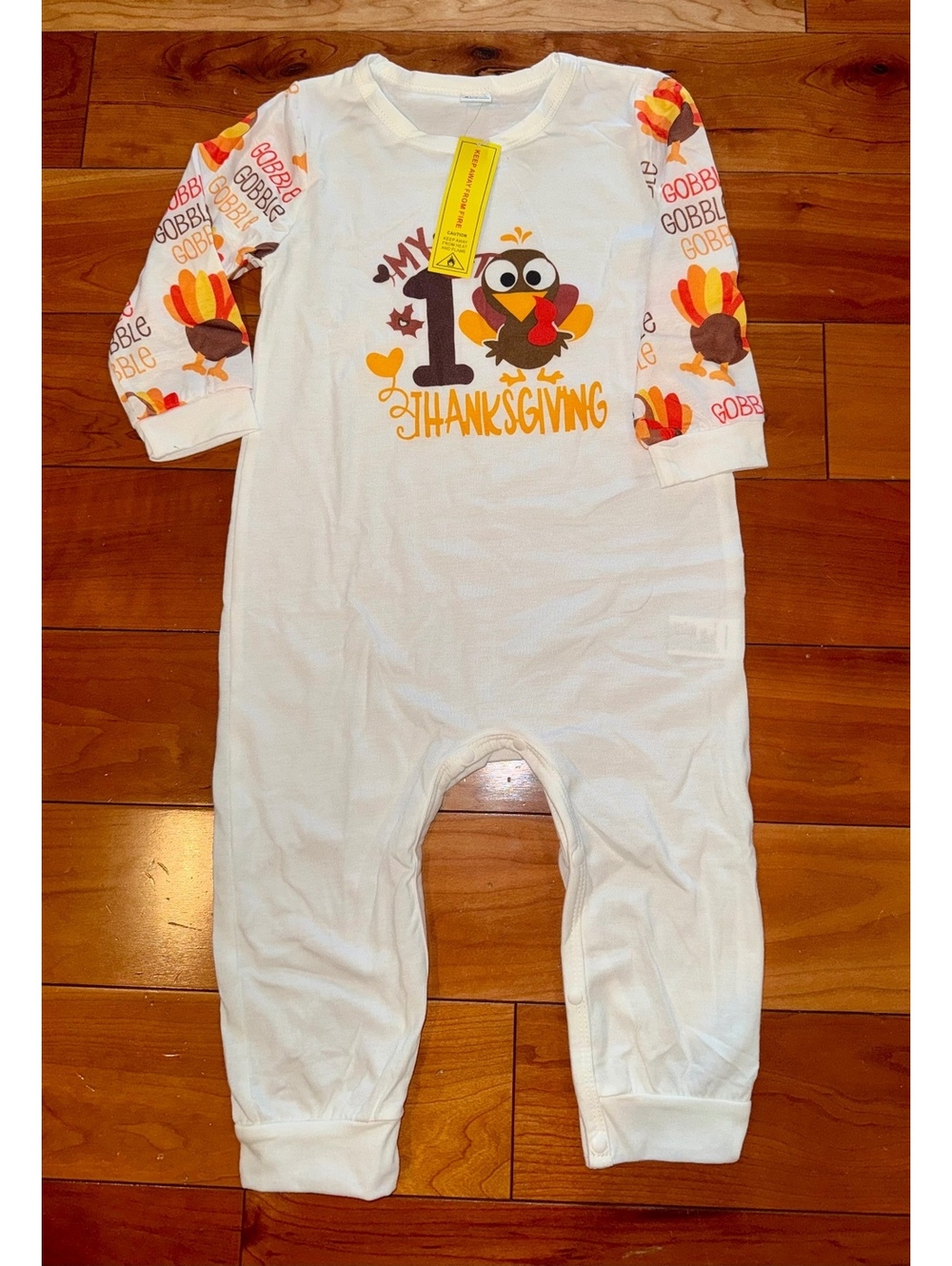 NWT 18-24 Month Thanksgiving One Piece with Turkey & 'My 1st Thanksgiving'